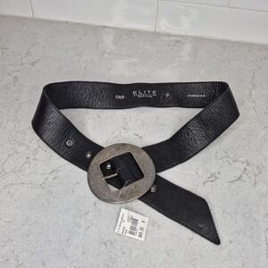 Elite Vintage Women's Belt 5825 Size M‎ Black Leather USA